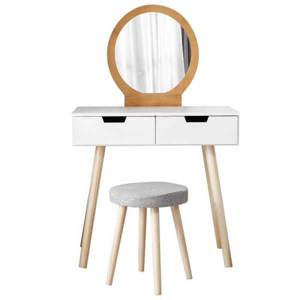 

mirrors dressing table with stool make up bedroom furniture cosmetic 2 drawers
