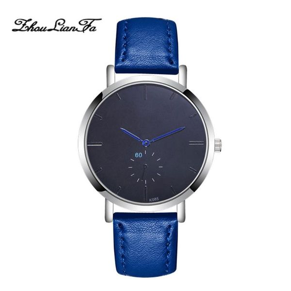 

wristwatches men analog quartz business wristwatch round dial with pu leather band a66, Slivery;brown