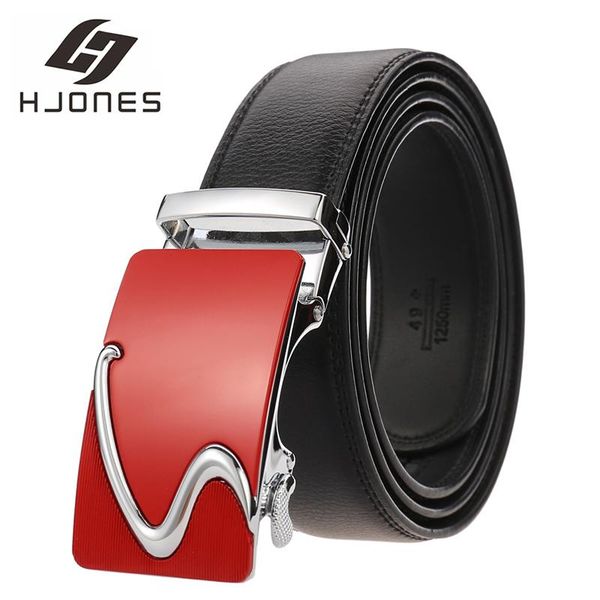 

belts hjones 2021 leather belt elegant for business man adjustable ring cowskin classic hj0382, Black;brown