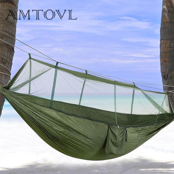 

sleeping bags amtovl portable person camping hammock with mosquito net ultralight hanging bed strong bearing tree tent swing lazy bag