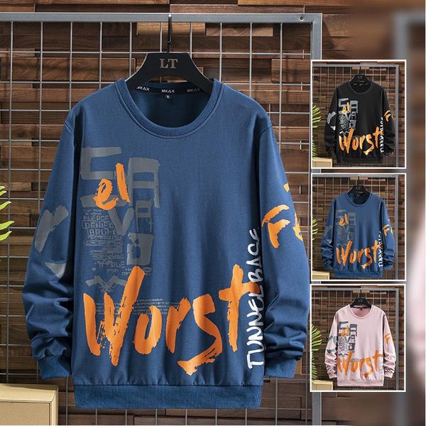 

men's hoodies & sweatshirts classic design fashion brand men 2021 spring autumn hip hop loose casual punk streetwear clothes, Black