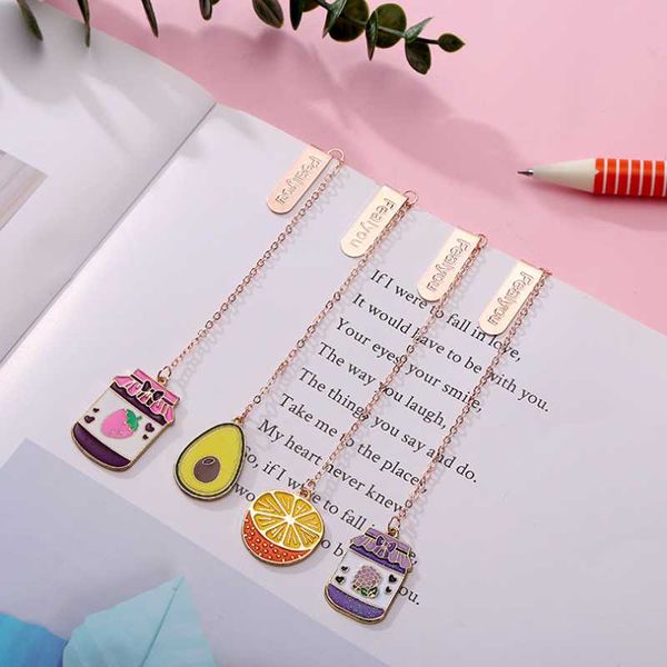 

metal bookmarks fruit creative classical exquisite mini art pattern book mark page folder markers office school supplies bookmark