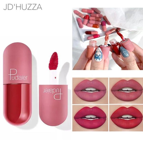 

colors matte lip gloss mini shape glaze velvet moisture lasting waterproof non-stick cup smooth lipstick1
