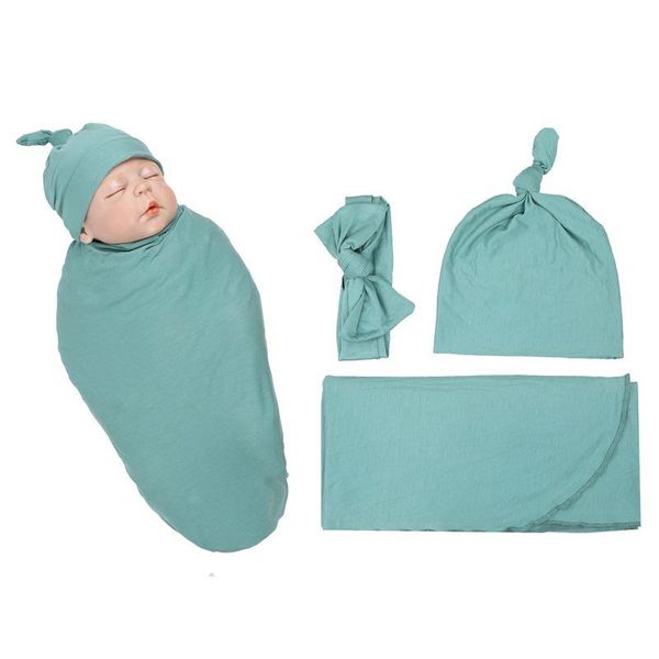 

blankets & swaddling born cotton blanket soft organic solid sleeping swaddle for kids feeding cloth burp with caps casual accessories