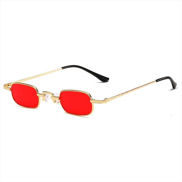 

women amp men vintage small rectangle sunglasses metal frame hip hop sun glasses fashion brand red yellow sunglass retro shades, White;black
