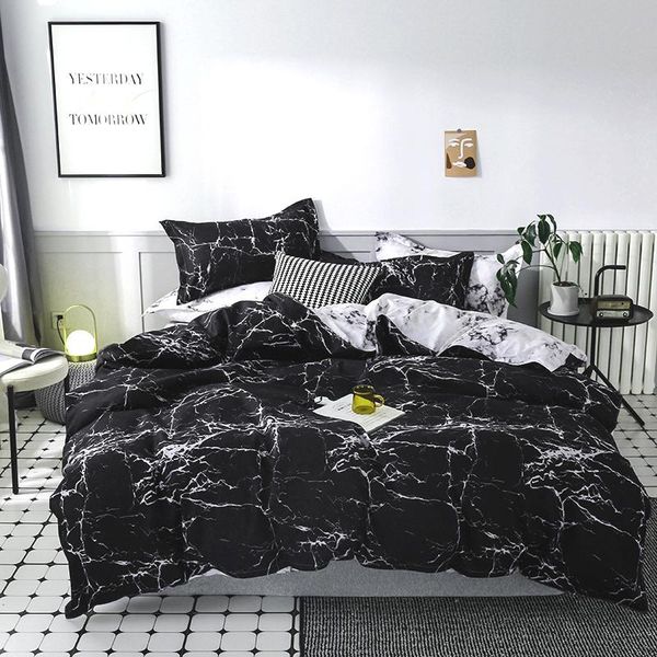 

bedding sets 3pcs marble duvets and luxury bedspreads quality bed set for home soft cover feather double linen cotton