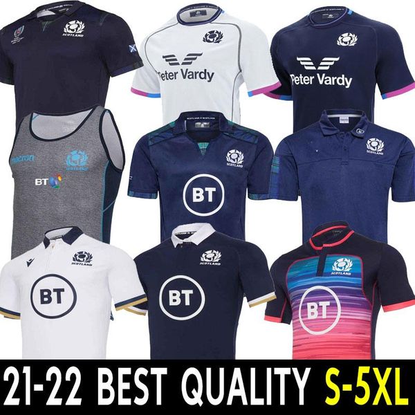 

scotland 2021 rugby jesery home national team polo t-shirt jerseys mens shirts size s-3xl 2022 new, Black;gray