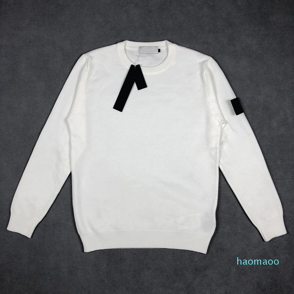 

designer-mens sweaters long sleeve sweater simple solid o-neck casual knitted pullovers men sportwear jumpers, White;black