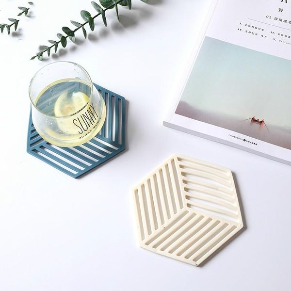 

mats & pads 1pc anti- pad non-slip dining table 4 colors silicone bowl mat coffee cup placemats coasters kitchen accessories