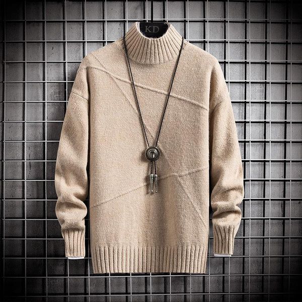 

men's sweaters 2021 turtleneck sweater casual fashion winter cashmere pullover clothing, White;black