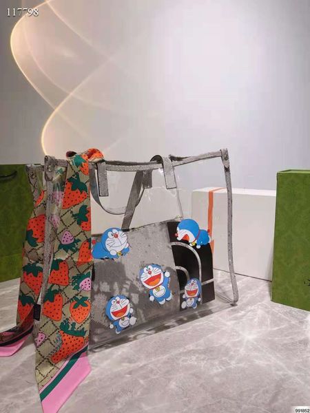 

designer women's transparent beach mother and son bag silk towel size 41cm