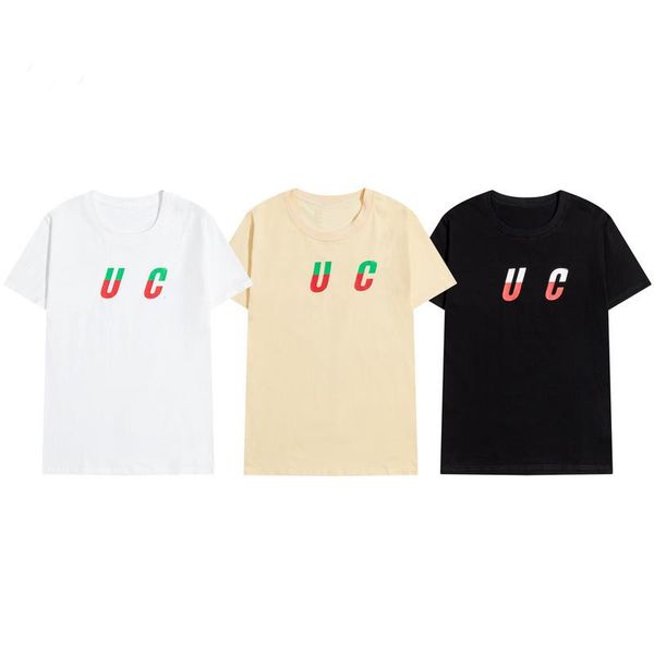 

women's t-shirt summer 2021 men's and letter printed cotton short sleeve fashion top, White