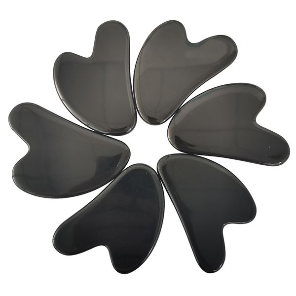 

creative heart shape natural jade guasha board massage heldhand skin care board chinese portable gua sha scraping massager tool