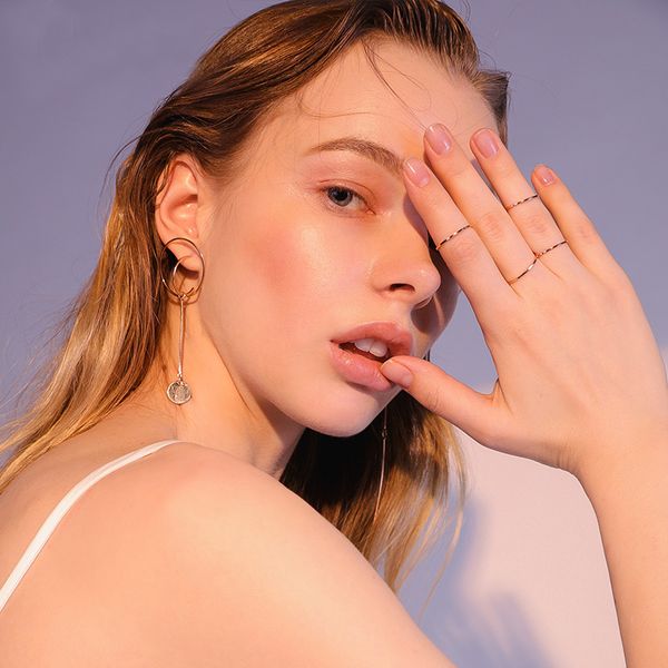 

fine 18k rose gold ring, knuckled index finger ring, stylish and personalized tail ring, Silver