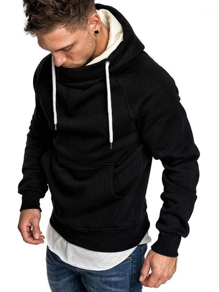 

men's hoodies & sweatshirts 2021 fashion sportswear winter hoodie casual warm sweatshirt heavy wool jacket sportsuit, Black