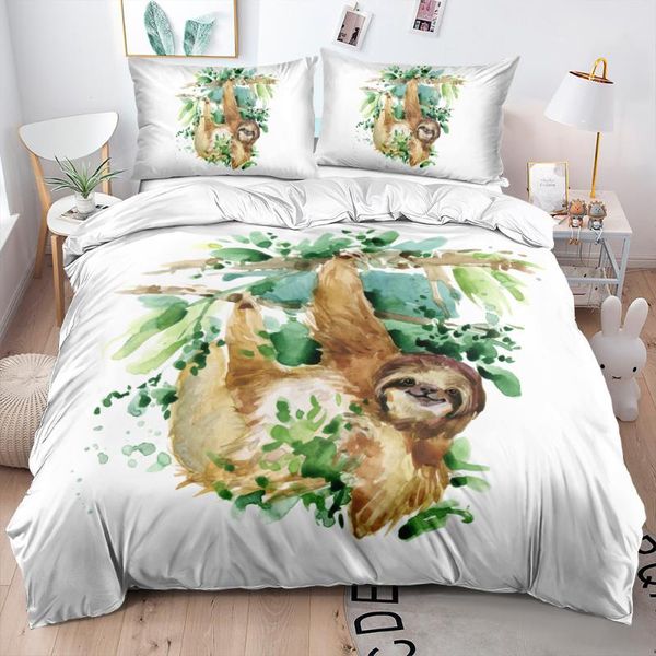 

bedding sets 3d beddings animal sloth comforter cover pillow shames twin king  double single size custom design white bedclothes