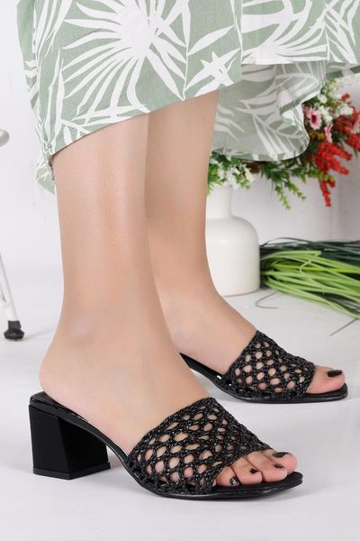 

slippers woggo pnt 544037 skin daily 6 cm heel women, Black