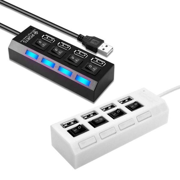 

hubs dropship 4 ports usb 2.0 hub no driver required, extension with switches power adapter support splitter computer accessories
