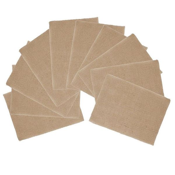 

table runner mat hessian burlap coasters sets - 10s (brown)