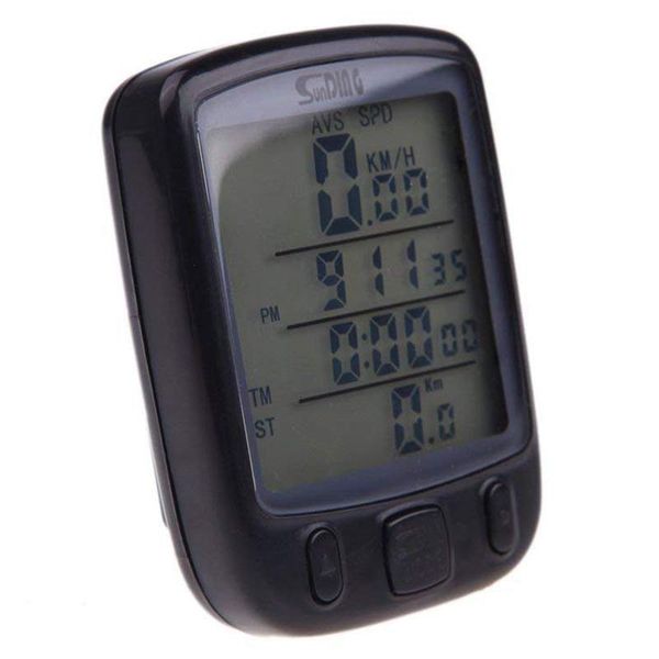 

bike computers sunding wireless bicycle cycling computer odometer speedometer backlit lcd backlight waterproof multifunction