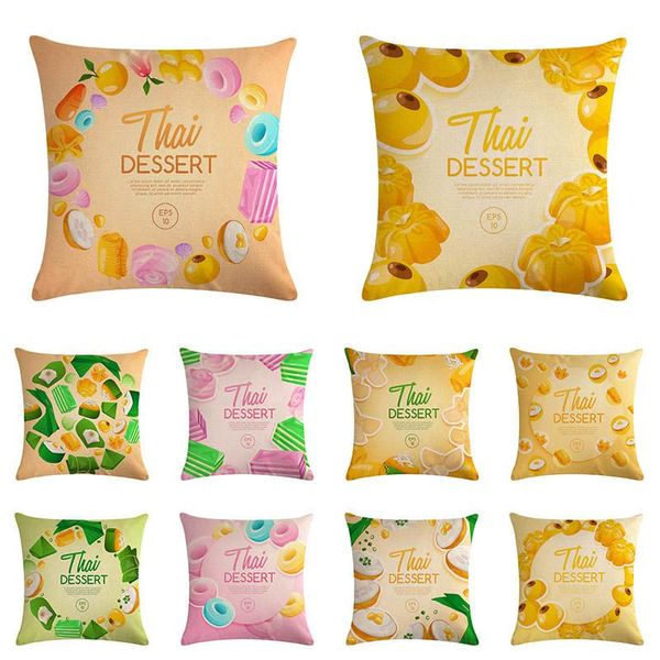 

thai desert print pillow case 45*45 eps10 cases cotton linen sofa car cushion cover home wholesale drop zy1202 cushion/decorative
