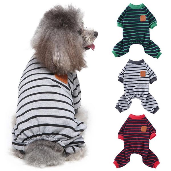 

dog apparel pajamas pet puppy jumpsuit homewear cotton sleepwear clothes cat spring summer romper for small