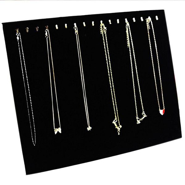 

jewelry pouches, bags 17 hook necklace tray/display/organizer/pad/showcase/display case, Pink;blue