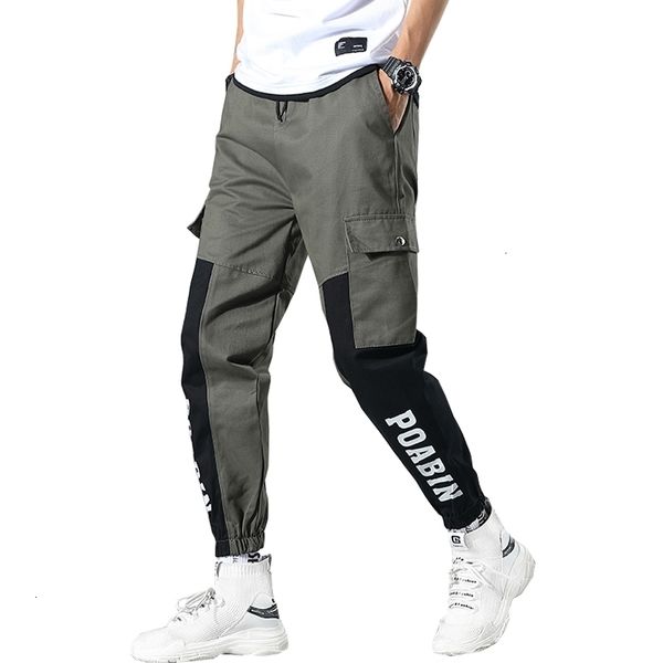 

men's pants autumn military men cargo fitness tactical streetwear ankle-length casual camo trousers abz441 79g9, Black
