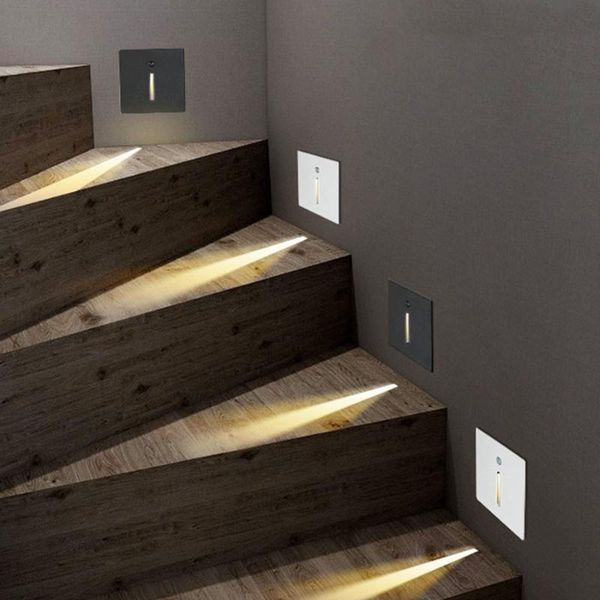 

outdoor wall lamps 3w pir motion sensor led stairs light stairway hallway corner step corridor lights waterproof staircase lamp