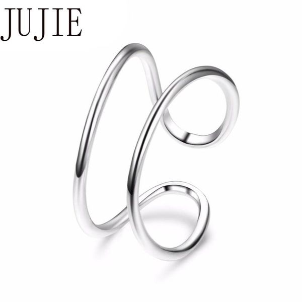 

cluster rings jujie simple gold color stainless steel for women 2021 fashion opening jewelry dro, Golden;silver