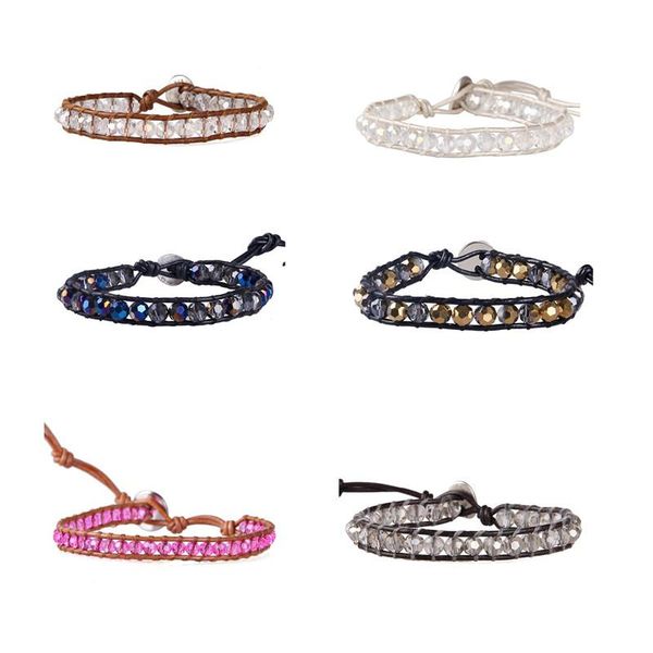 

tennis kelitch crystal beads wrap bracelets bangles for women 2021 bijoux statement singe leather bracelet female jewelry unisex, Golden;silver