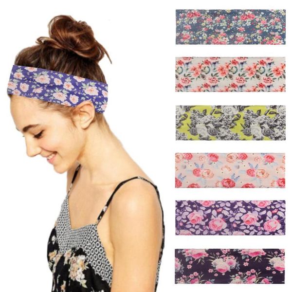 

pcs small floral headband hair accessories outdoor stretch sports yoga printed band1