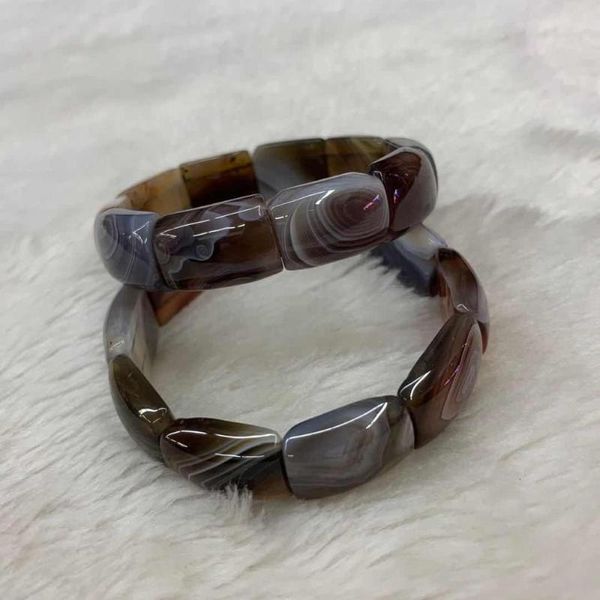

other bracelets natural botswana agate/sardonyx stone beads bracelet gemstone bangle jewelry for woman gift wholesale, Golden;silver