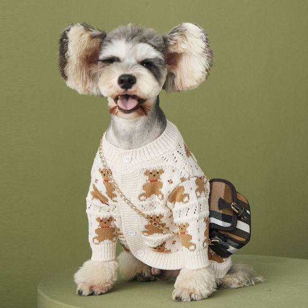 Печатный питоместный свитер пальто куртка крытый дом для собак свитера толстовки Schnauzer Corgi Pug Pug Pug Щенок одежда одежда
