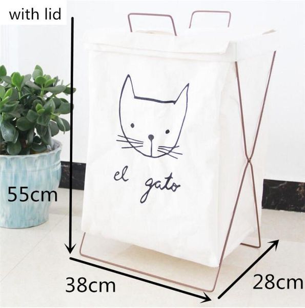 

household laundry storage basket lovely pattern sundries container folding clothes bag 1 piece packing case bags