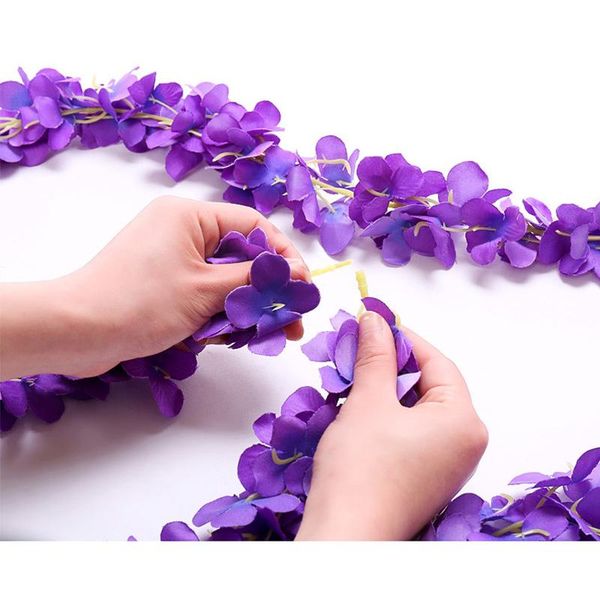 

2m home hydrangea rattan wedding wreath for scrapbook artificial flowers bathroom plant decoration decorative & wreaths