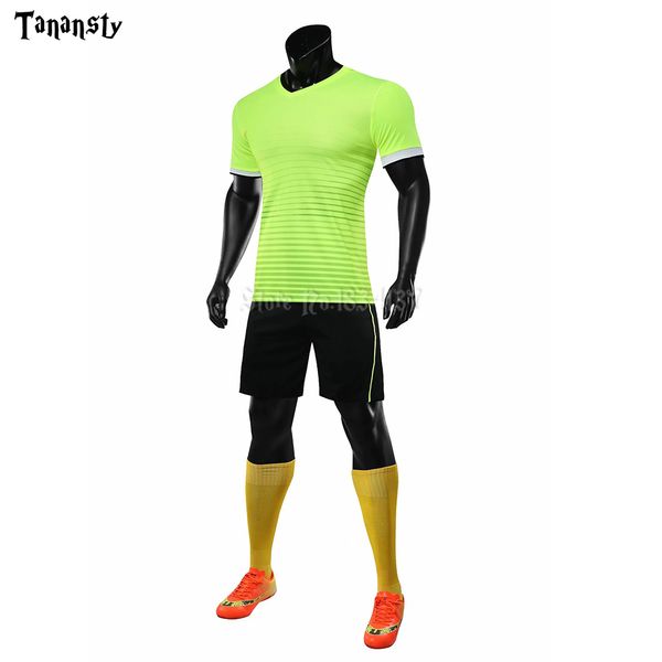 

men soccer jerseys football uniforms blank college soccer set printed name number logo team training suit running 2019, Black;yellow
