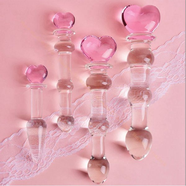 Massagem de vidro cristal vibradores gay sexy produtos butt plug vaginal estimulação anal contas pênis para mulher anal plug sexy brinquedos2567580