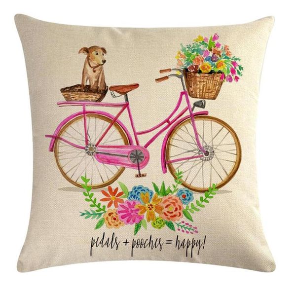 

cushion/decorative pillow throw pillowcase 45*45cm nordic style cartton bicycle flower cushion cover decorative pillows home decoration