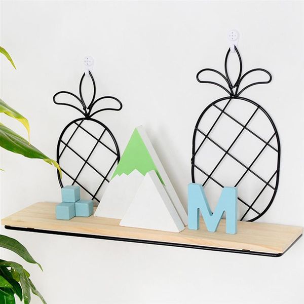 

pineapple design iron storage rack wall-mounted hanging display shelf home living room bedroom decoration organizer other decor