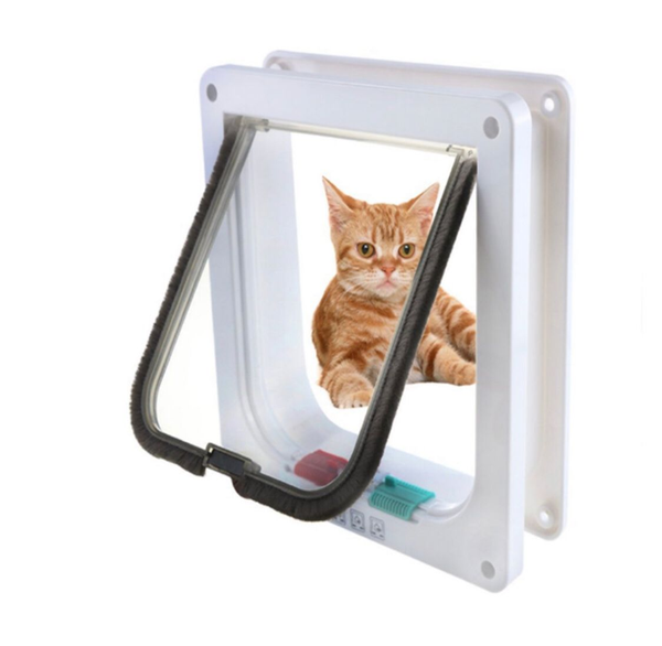 

cat carriers,crates & houses pet door dog plastic hole white brown large products