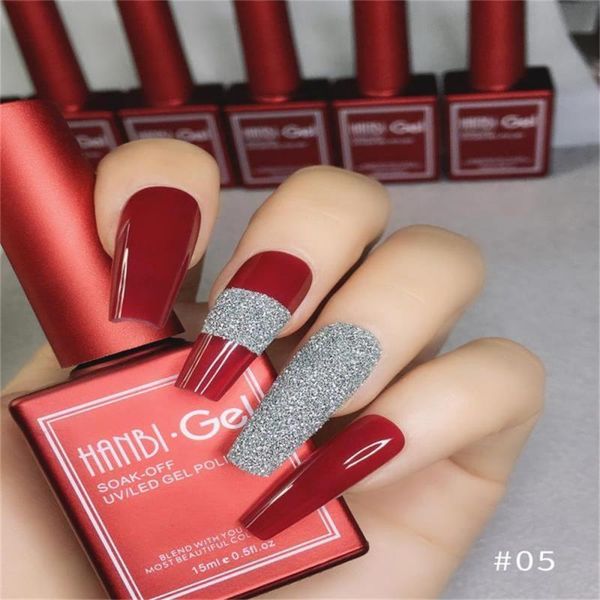 

nail gel 12 colors polish set manicure for nails semi permanent vernis coat uv led varnish soak off art, Red;pink