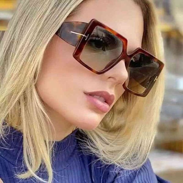 

classic oversized square sunglasses women fashion black leopard sun glasses female gradient vintage big shades uv400, White;black