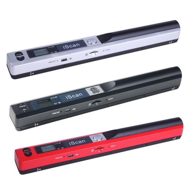 

portable handheld document scanner 227x20x20mm 900 dpi usb 2.0 lcd display support jpg / pdf format selection scanners