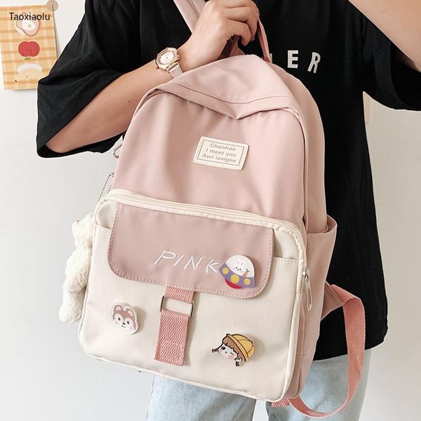 

backpack taoxiaolu cute women fashion waterproof rucksack kawaii nylon bookbag for teenage girl like school bag shoulder mochila