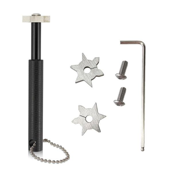 

golf training aids 1 set groove sharpener + 2 heads screws hex wrench hanging chain putter wedge ball cleaner kit