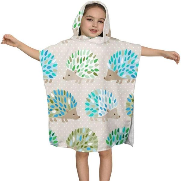 

towel hedgehog polkadot kids hooded bath for children