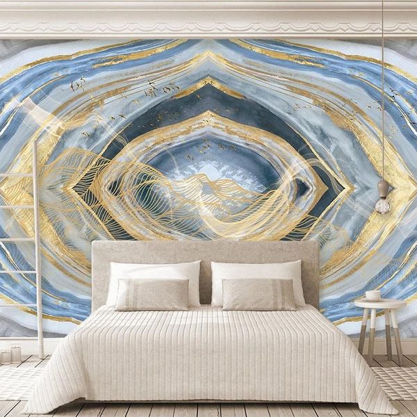 

wallpapers custom any size mural wallpaper modern marble light luxury 3d golden line landscape wall painting living room bedroom home decor