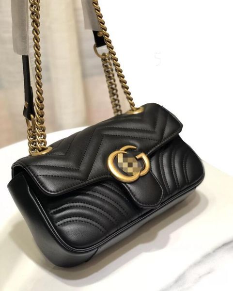 

gglvlouisvittonyslvutton fashion marmont bag love heart v wave pattern satchel shoulder bag chain handbags cro, Red;black