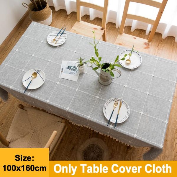 

rectangle office square stitching dust proof tassel tablecloth cotton linen el home decoration table cover cloth dining room
